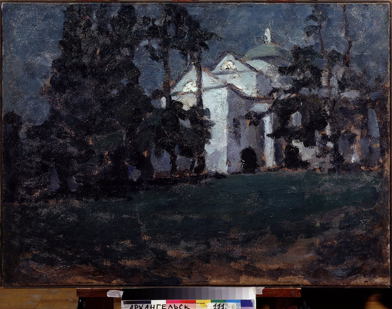 Dům v parku (House In A Park). Obraz Ilja Ivanovič Maškov (Ilja Maškov, Matchkov) (1881-1944), olej na plátně od Ilya Ivanovich Mashkov