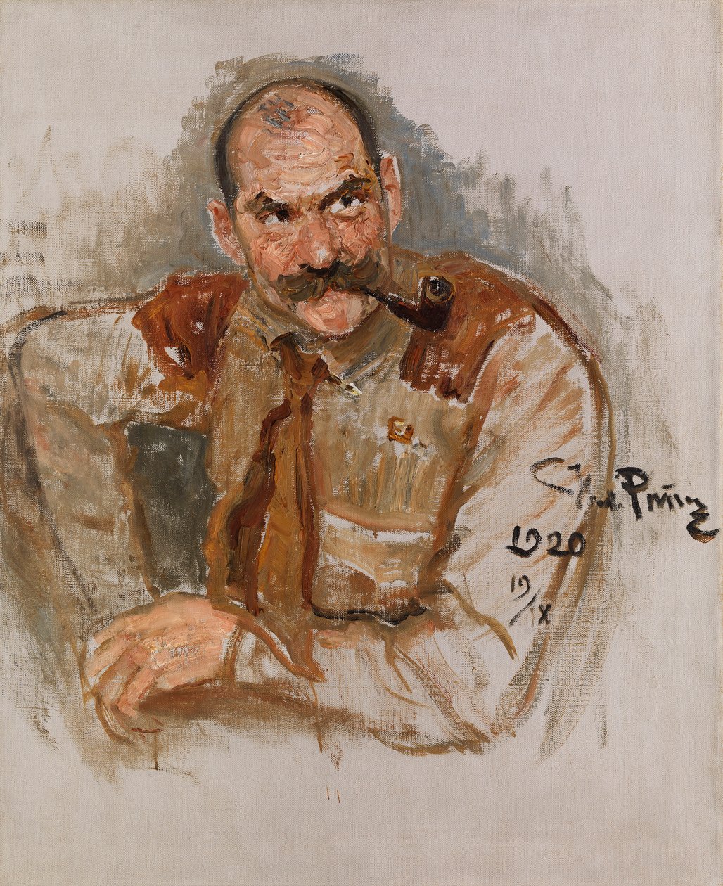 Portrét umělce Akseli Gallen-Kallela 1865-1931, 1920. od Ilya Efimovich Repin