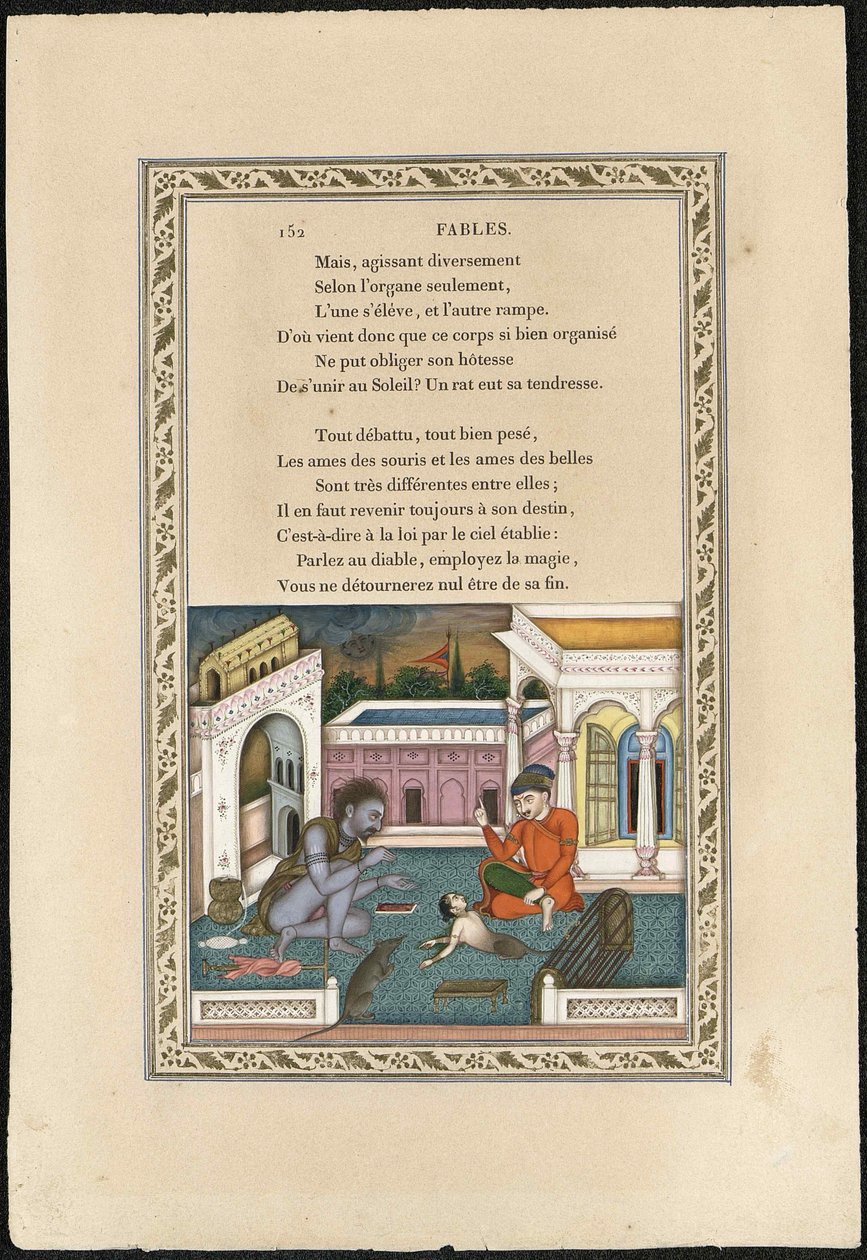 Myš se proměnila v dívku Myš se proměnila ve služku, 1837-1839. od Imam Bakhsh Lahori