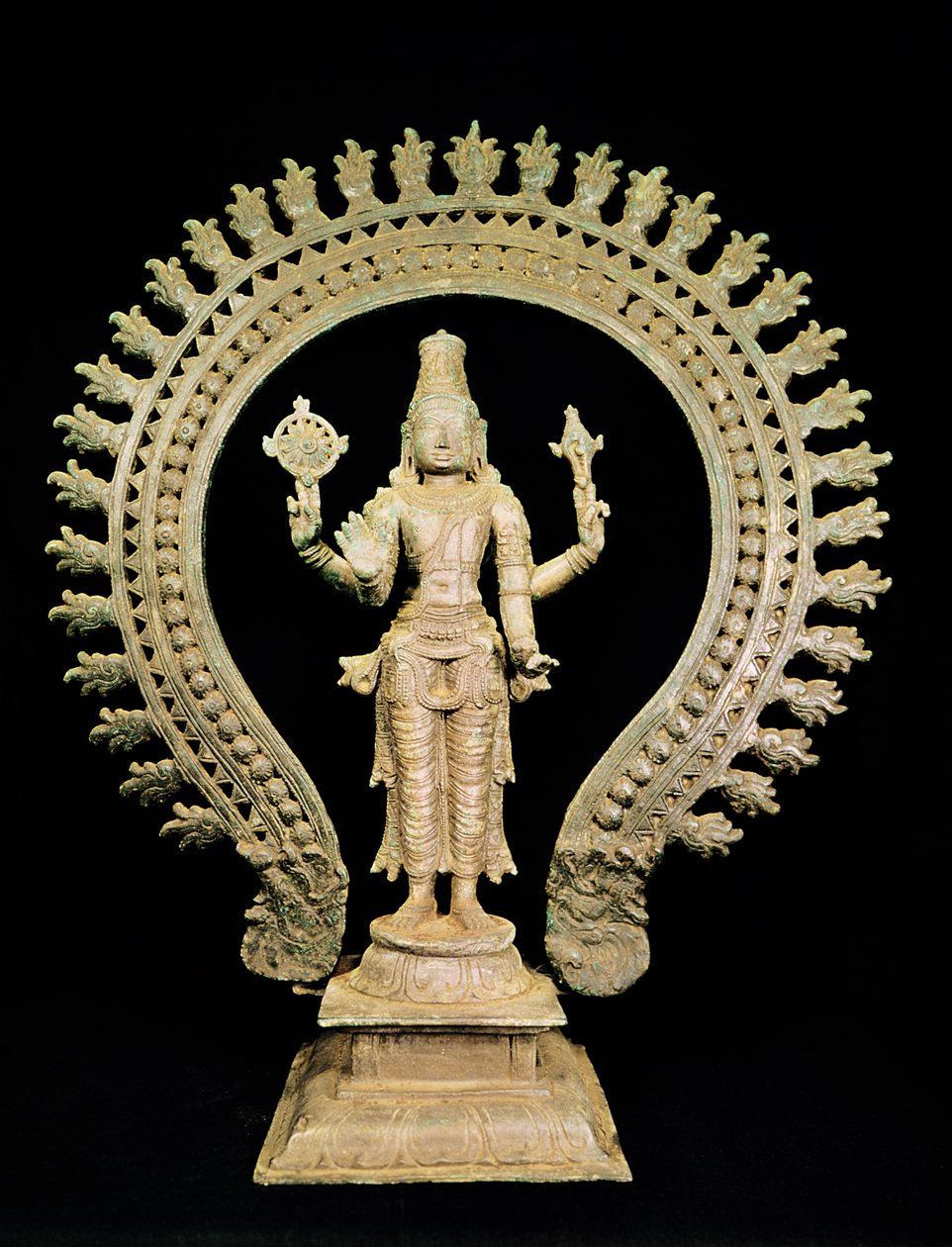 Višnu, pozdní chola (bronz) od Indian School