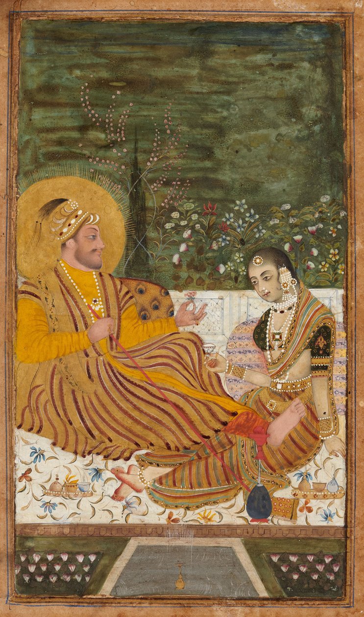 Ali Adil Shah II z Bijapur se ženou od Indian Art