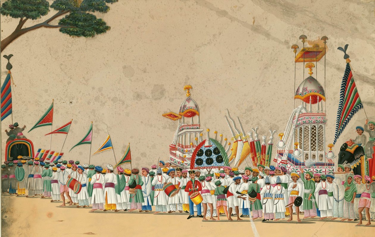Festivalový průvod, c. 1800 od Indian Art