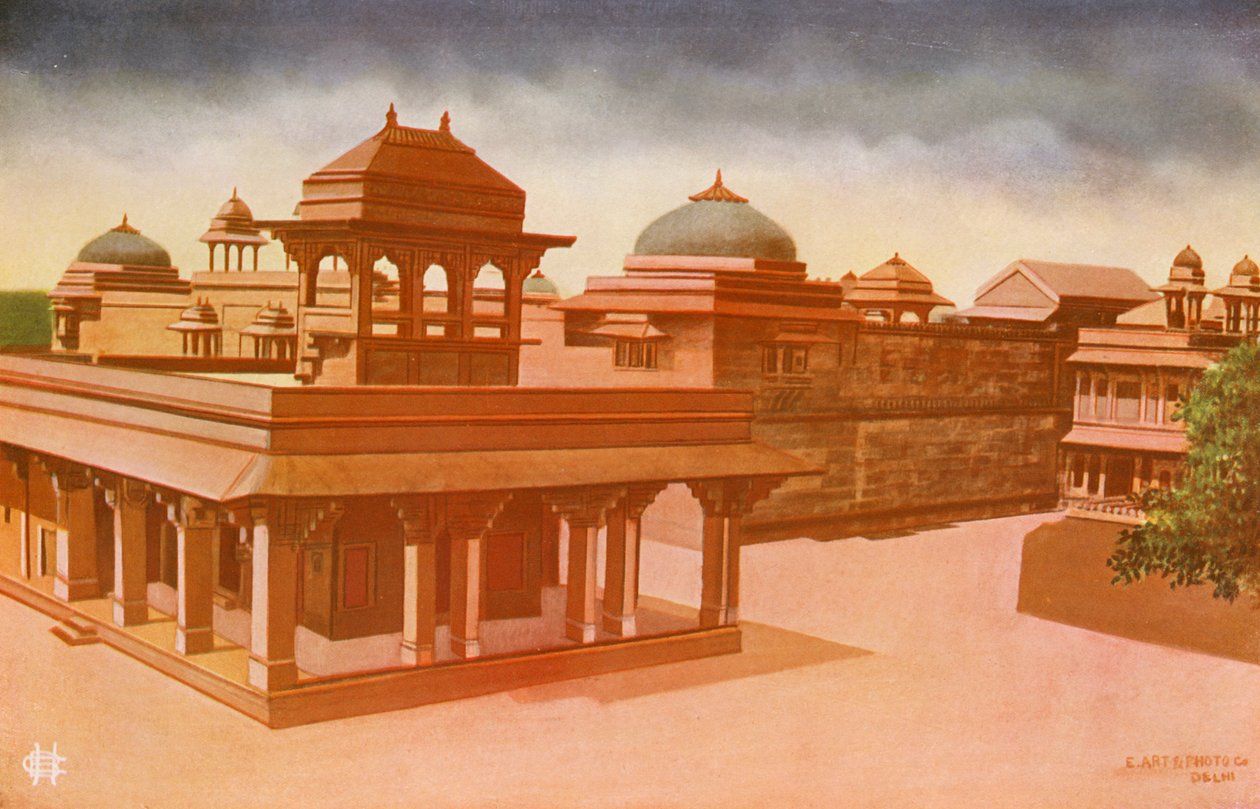 Agra: (barevné foto): Paláce císařovny Jodhbai a Bibi Mariam (barevné foto) od Indian photographer