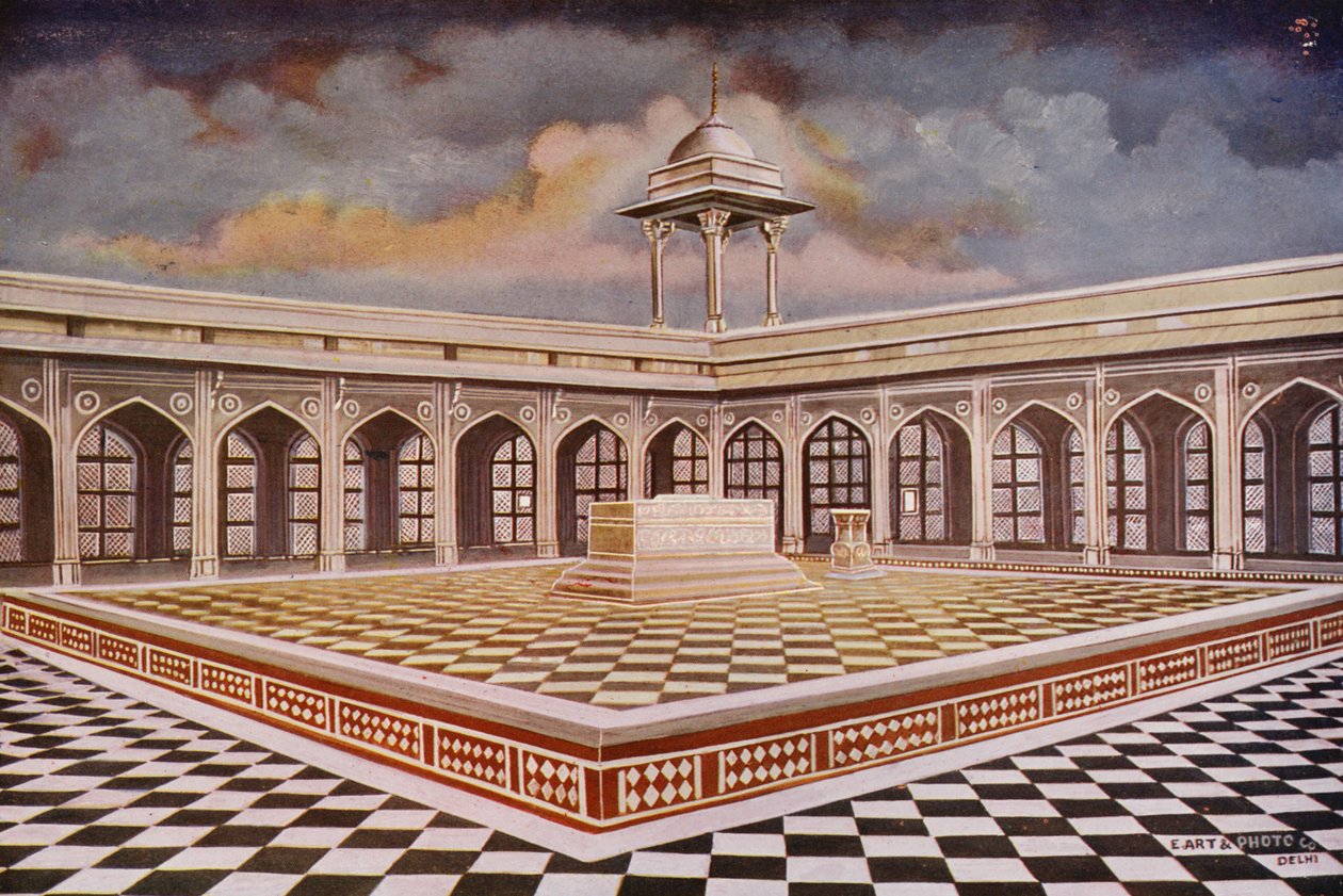 Agra: Akbarova hrobka s mramorovými budovami (barevné foto) od Indian photographer