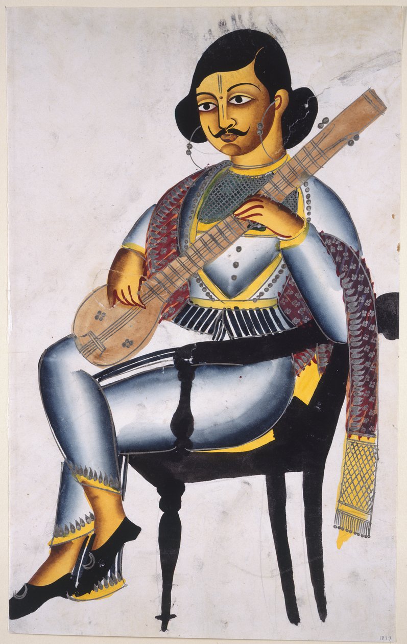 Bengálský hudebník od Indian School