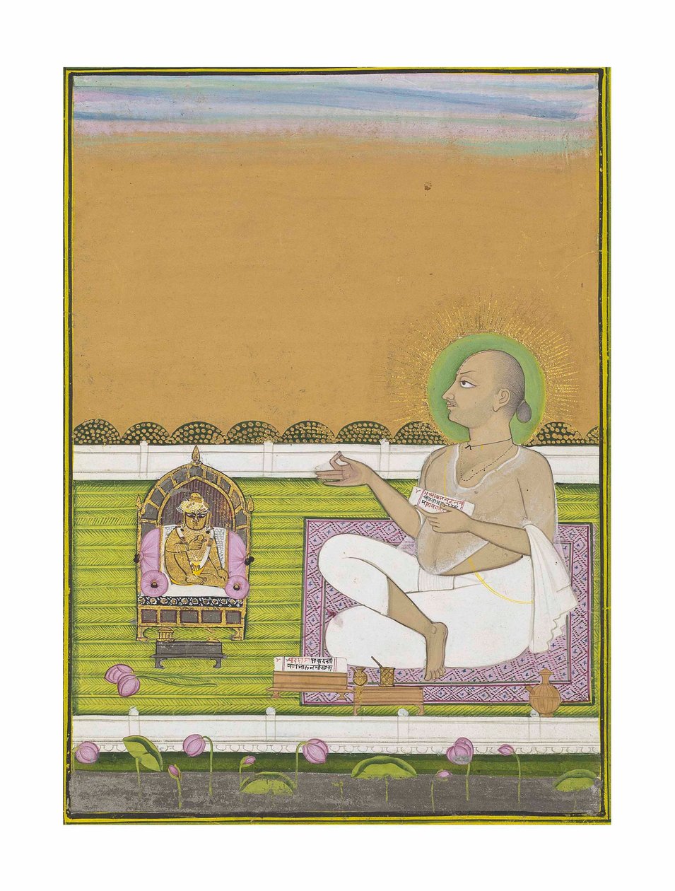 Mudrc ze sekty Pushtimarg a Shri Nathji, kolem roku 1850 od Indian School