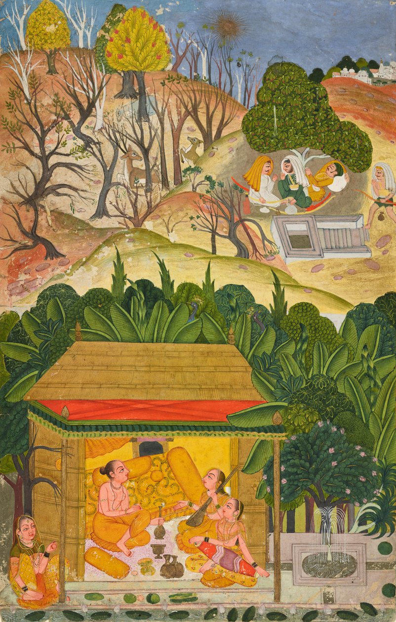 Letní měsíc, folio z Baramasy, kolem roku 1750 od Indian School