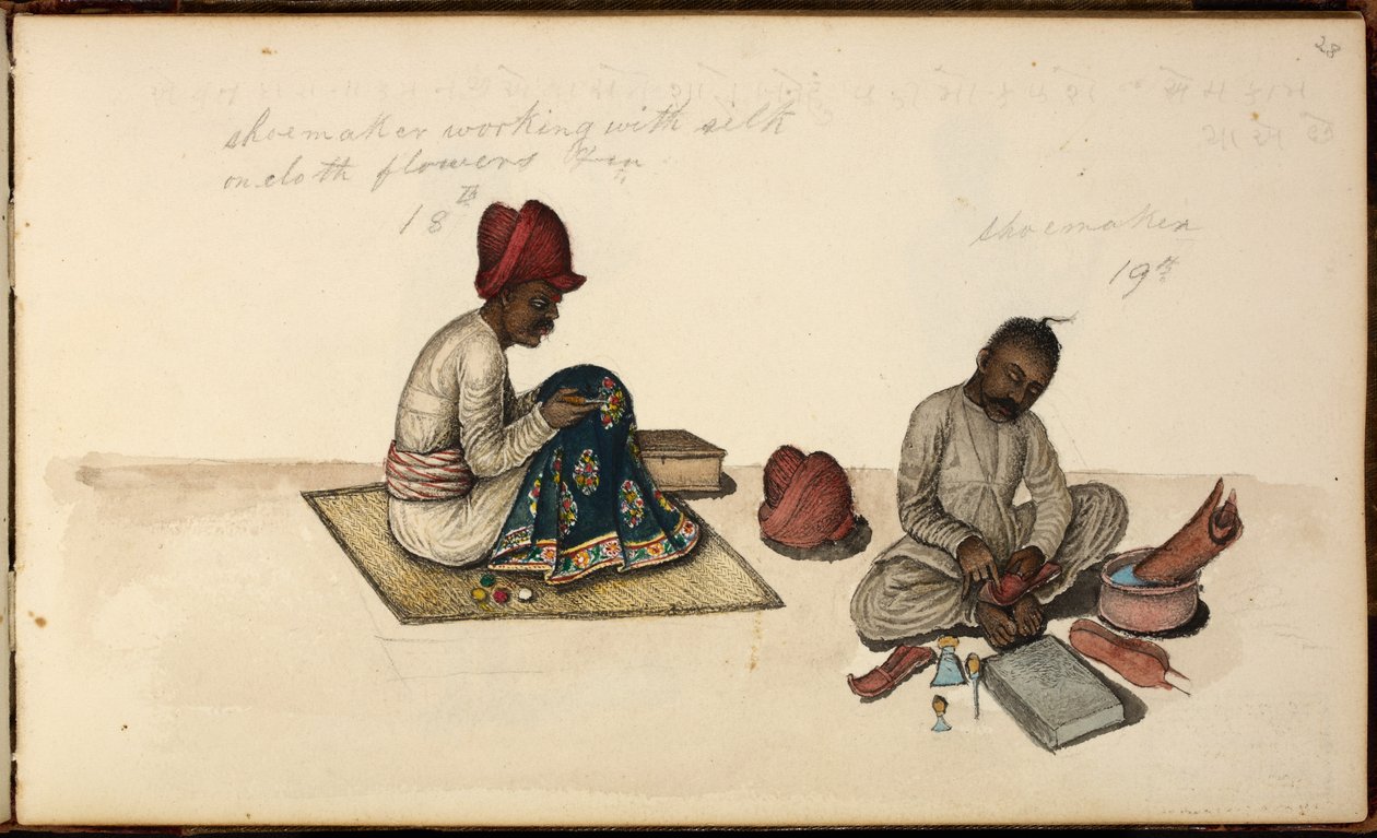 Přidat. Nebo. 1539, švec a vyšívač od Indian School