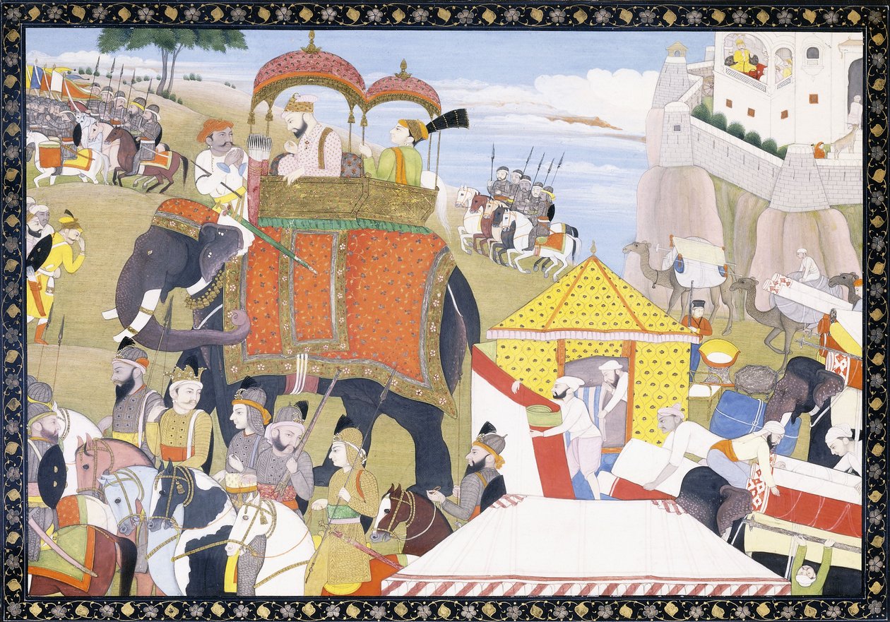 Ilustrace z Hamir Hath, začátek 19. století od Indian School