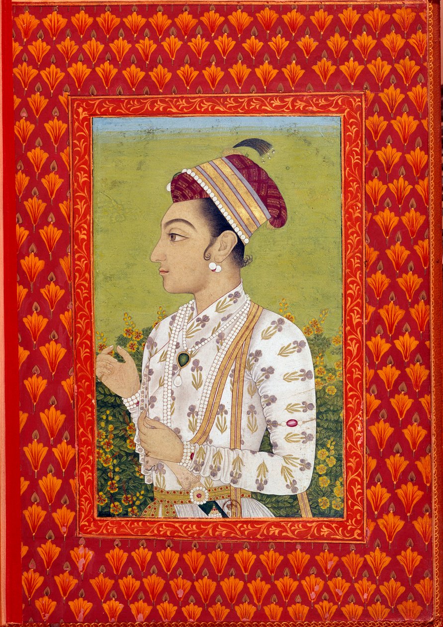 Art India: Princ Shudja druhý syn Shah Jahan (1616-1660), guvernér bengálské Mughalské éry. malířství 17. století. Paříž, NL od Indian School