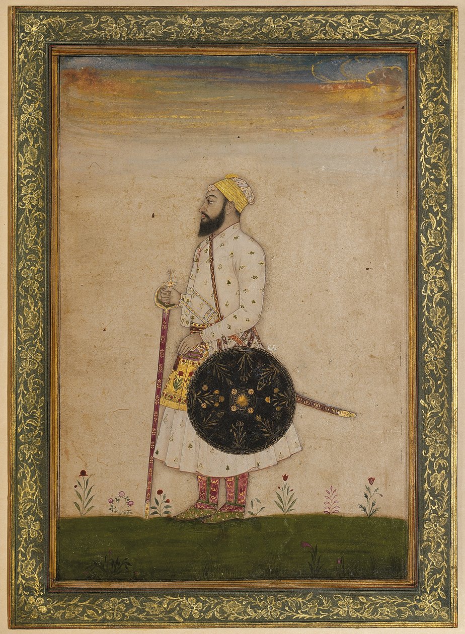 Bahram Khan, soudní úředník Shah Jahan, Mughal India, c.1720 od Indian School
