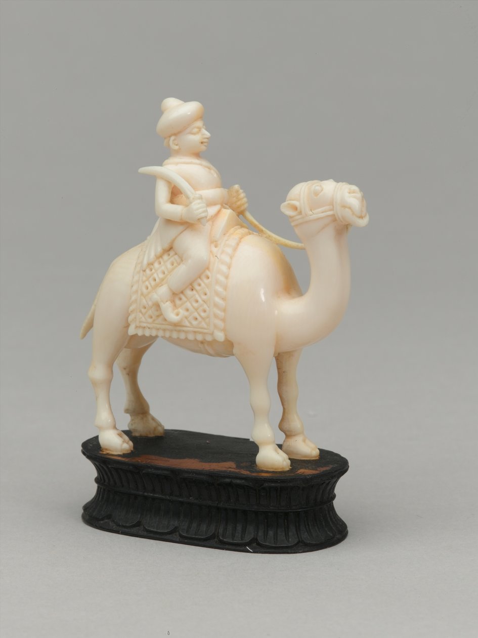 Černý rytíř, šachová figurka, Indie, cca 1820 od Indian School