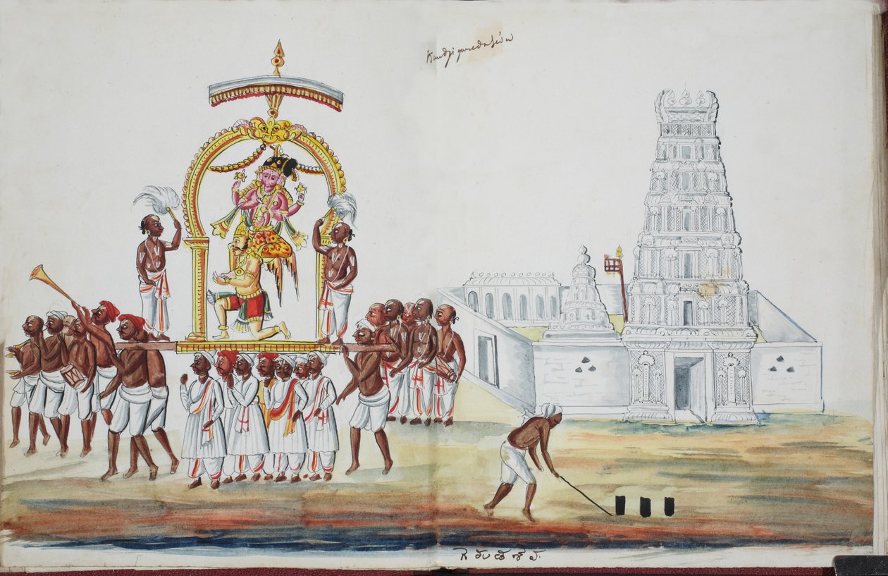 Obřad s přenášením Saraswati (wc na papíře) od Indian School