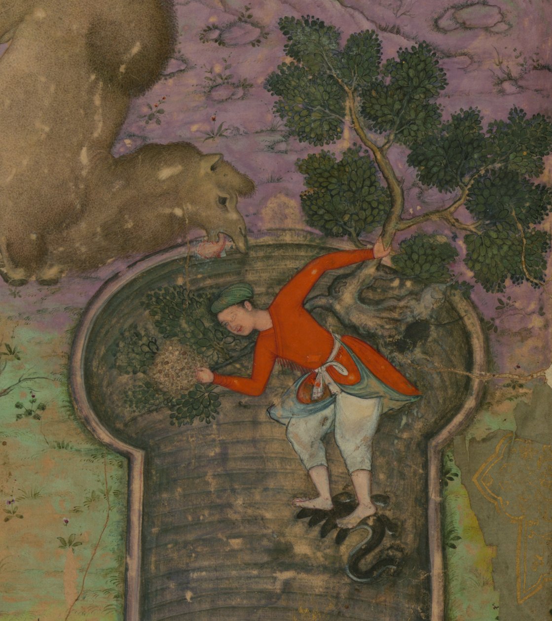 Detail ilustrace z "Anv?r-i Suhayl? od Indian School