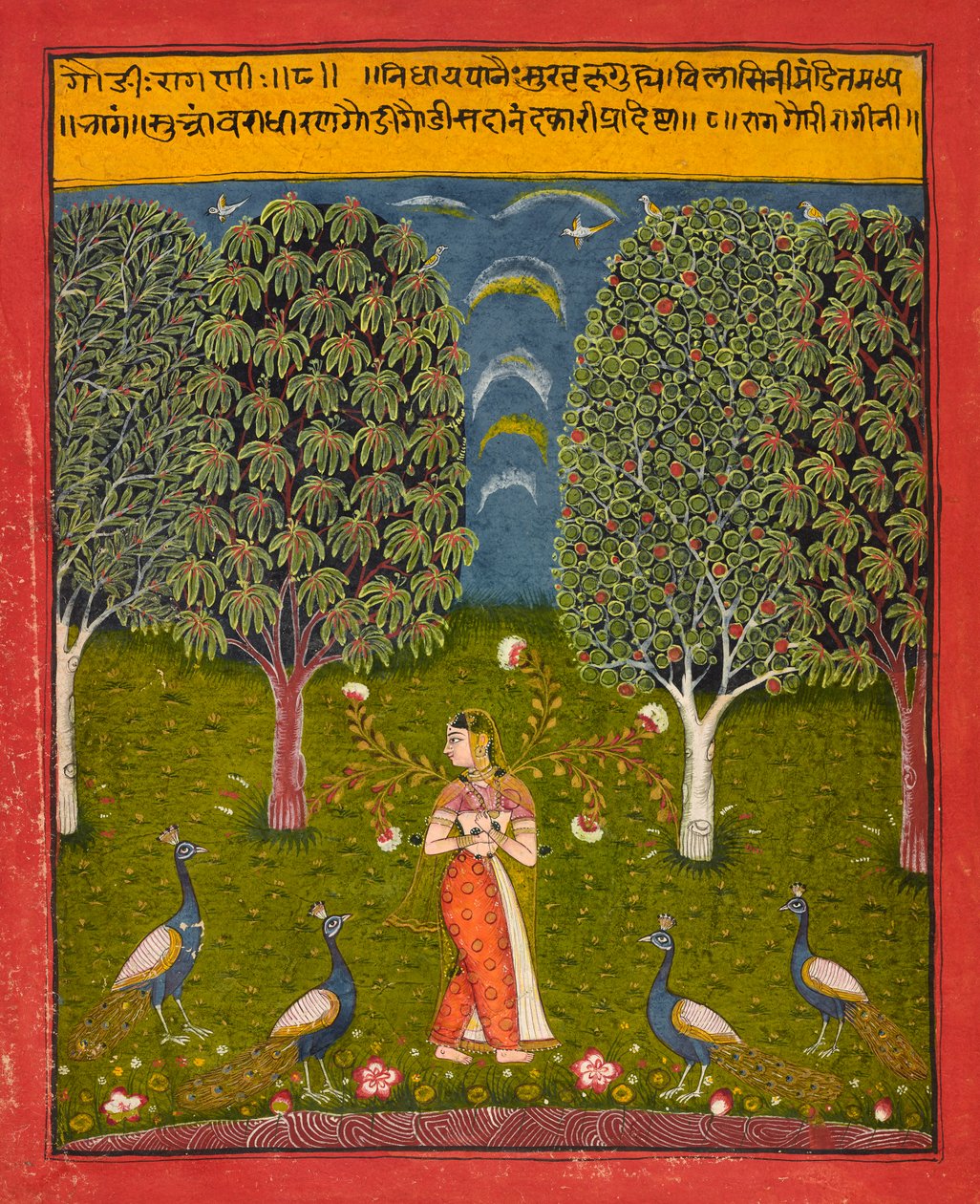 Gauri Ragini, Folio z "Ragmala", kolem 1650 od Indian School