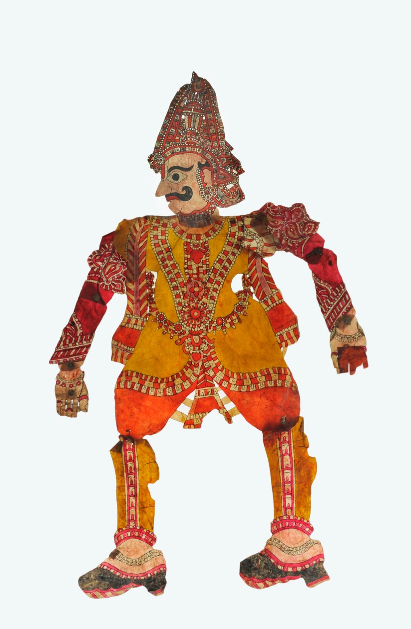 Obří stínová loutka z Karnataka (kůže) od Indian School