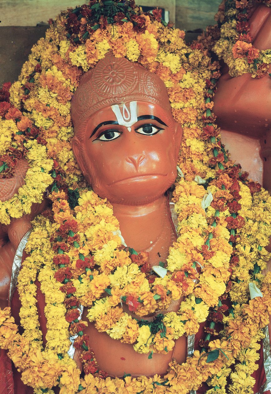 Hanuman, opičí bůh (pokrytý smalt) od Indian School