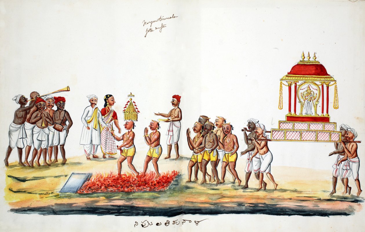 Hinduistický obřad chůze u ohně (wc na papíře) od Indian School