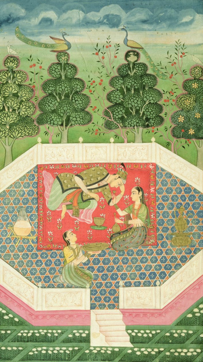 V. 11B.19 Královna víl baví prince, kolem 1720-30 od Indian School