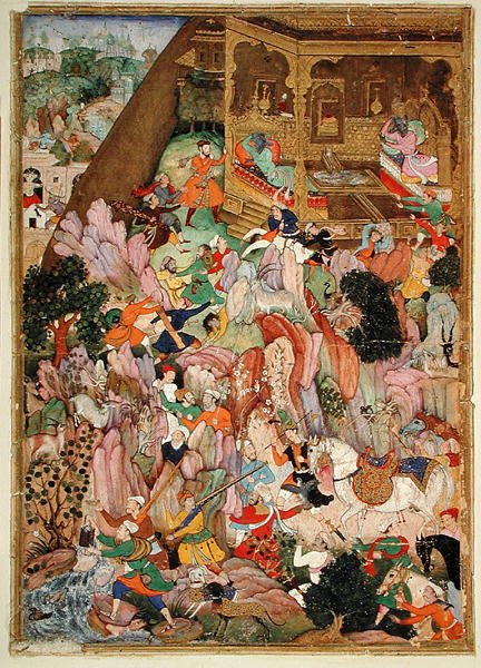V. 32.2.12 Harivasma, Medvědí palác, kolem 1586 (vellum) od Indian School