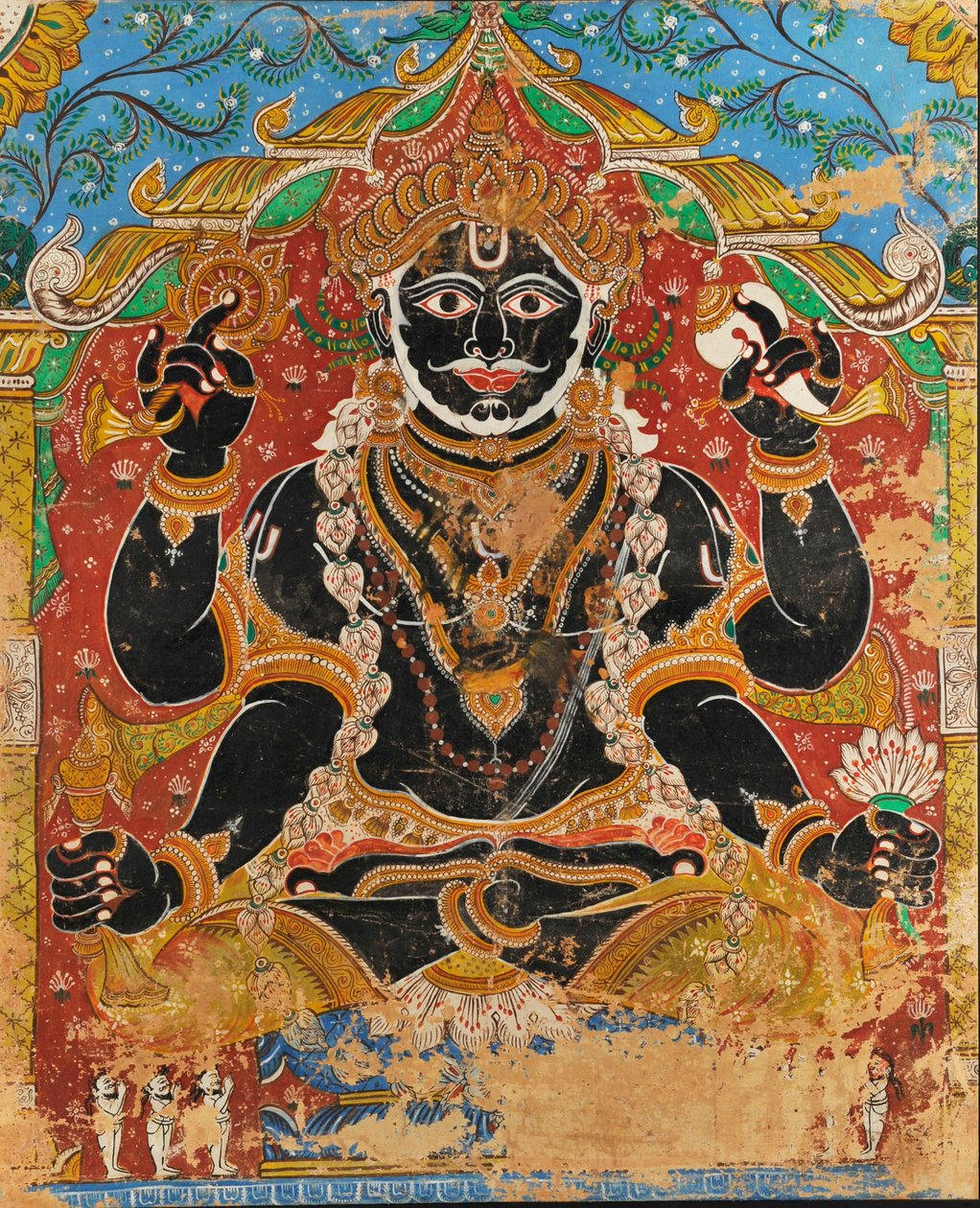 Jagannath (nástěnná malba) od Indian School