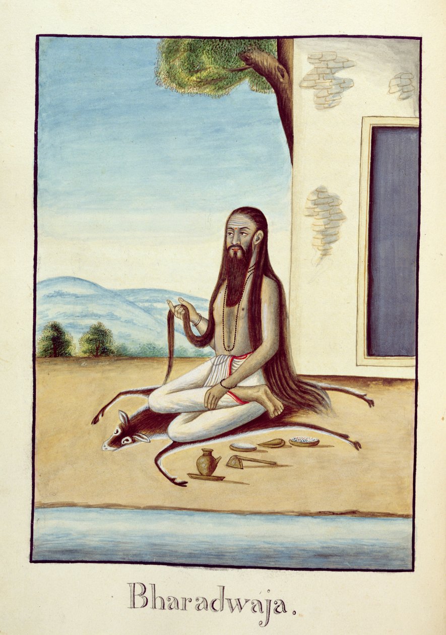 MSS EUR C 116/1 f.158 Mudrc Bharadwaja z hinduistického eposu „Adhyatma Ramayana“ od Indian School