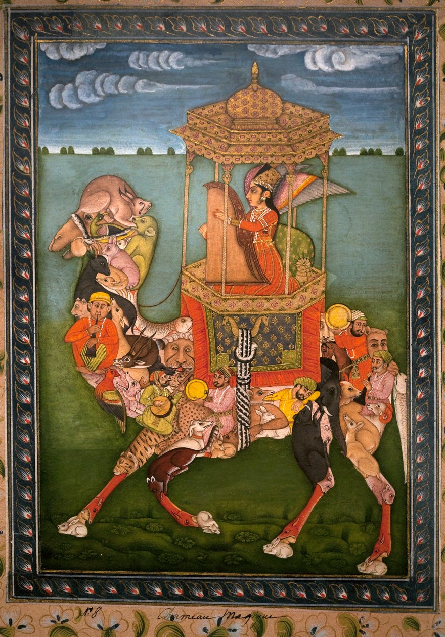 Kouzelný velbloud. Malovaná miniatura, kolem roku 1750, umění Rádžasthánu a Pahari (Indie). Národní muzeum Koreje, Soul (Jižní Korea). od Indian School