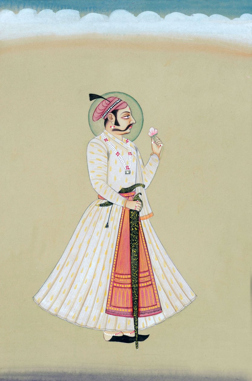 Miniatura Maharana Amar Singh Udaipur od Indian School