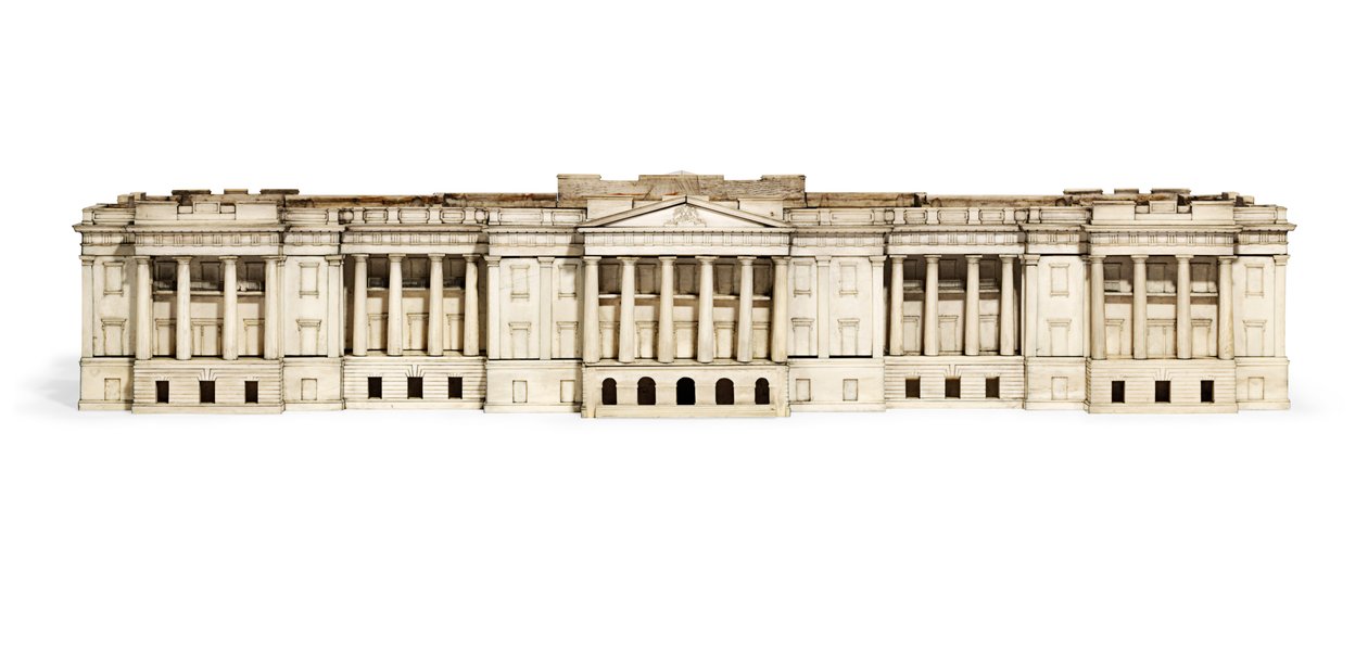 Model paláce Hazarduari, Murshidabad, kolem roku 1835 (slonovina a tvrdé dřevo) (viz také 1679664-5) od Indian School
