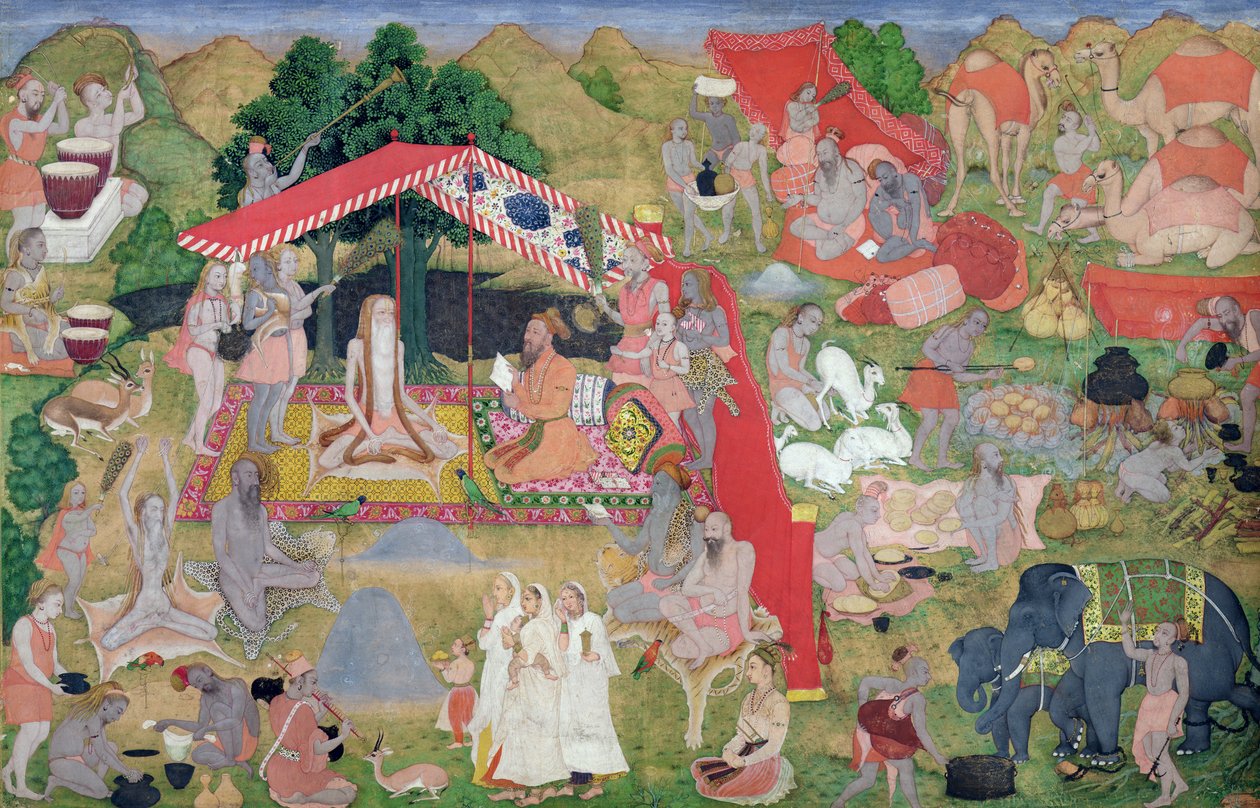 Paní E-14 Setkání kmenových vůdců s poustevníky, z Moraqqy od Indian School