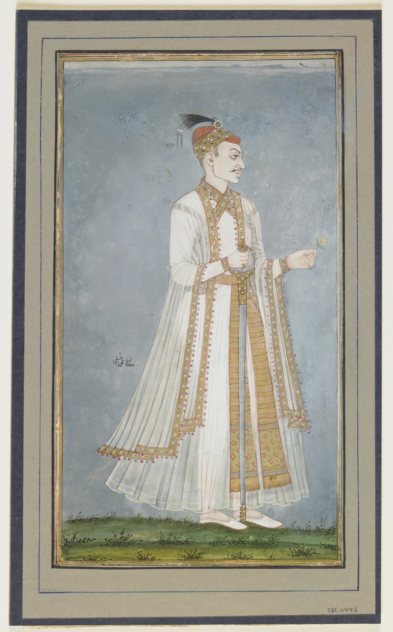 Muhammad-Quli Qutbshah, Album folio s obrazem, kolem roku 1900 od Indian School