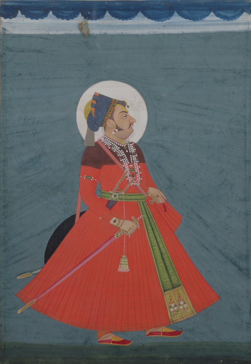 Portrét maharádže Ajita Singha z Jodhpur (1678-1724) Jodhpur, 19. století od Indian School