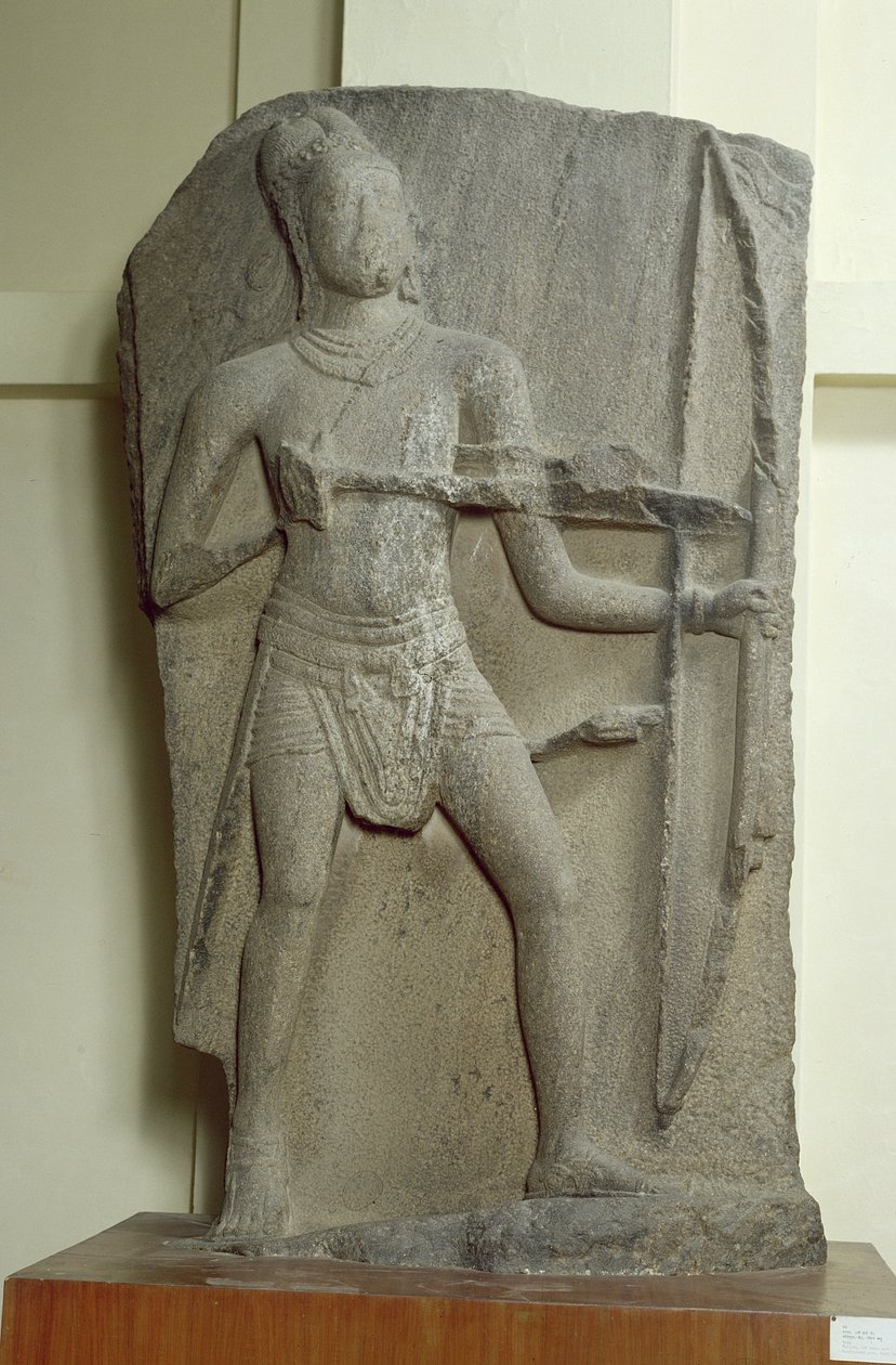 Ráma, Kanchipuram, Tamil Nadu, dynastie Pallava (žula) od Indian School