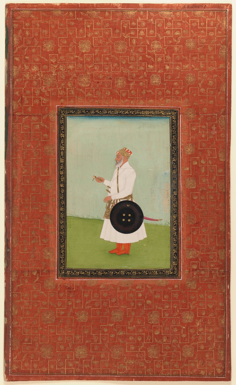 Ruh Allah Khan, 1875-1900 (neprůhledné wc a zlato na papíře) od Indian School