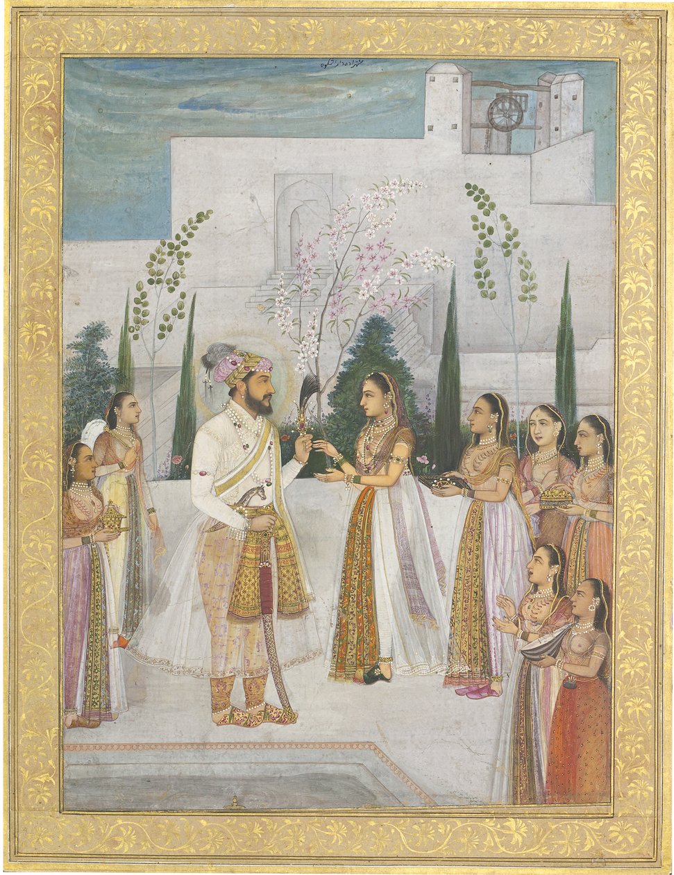 Shah Jahan představuje drahokamy princezně od Indian School