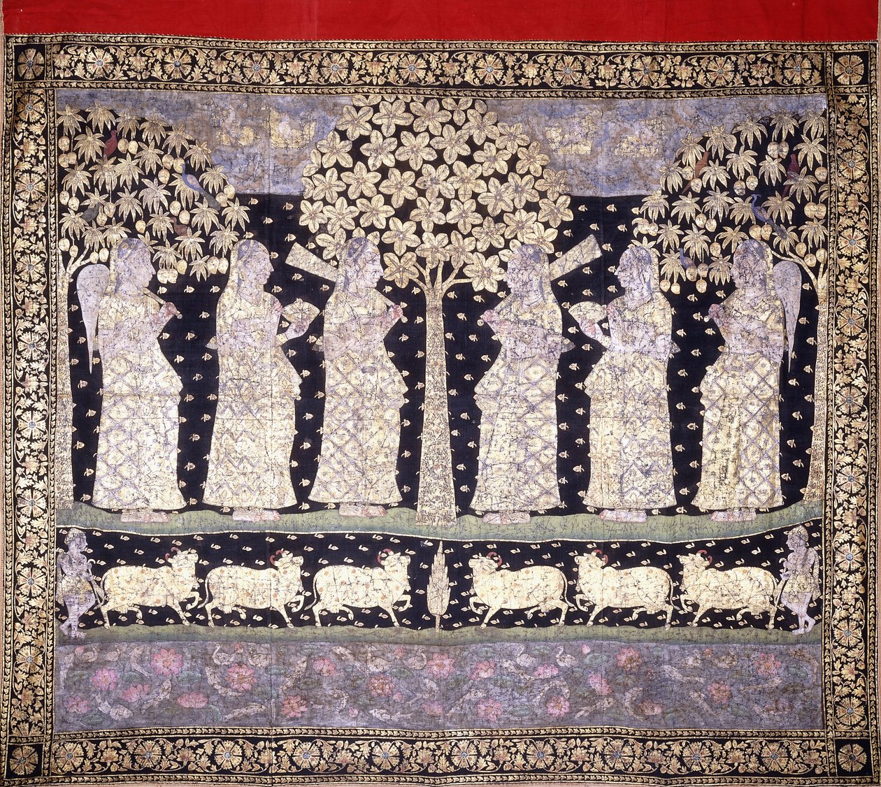 Six Gopis, c. 1800 od Indian School
