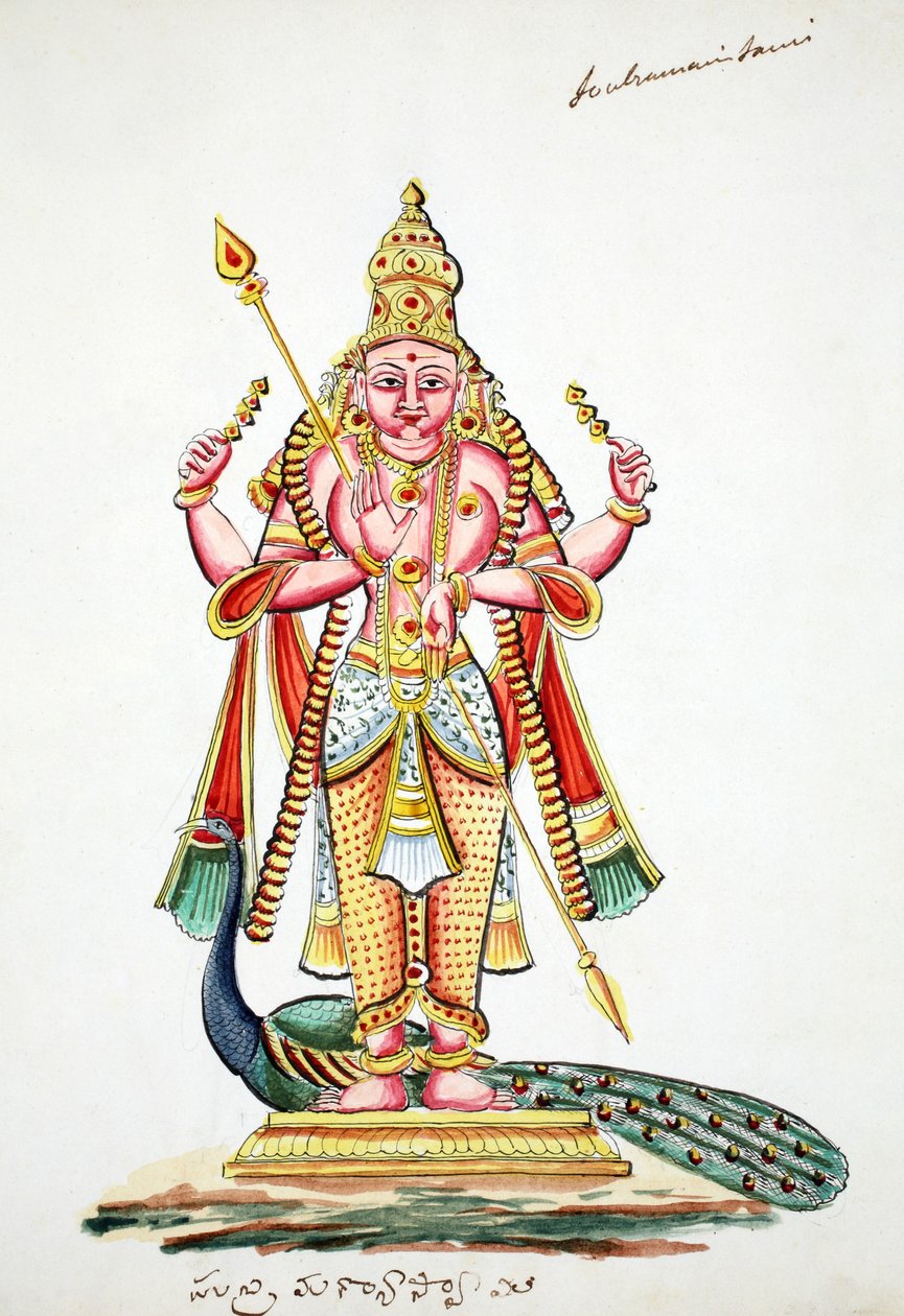 Skanda (wc na papíře) od Indian School
