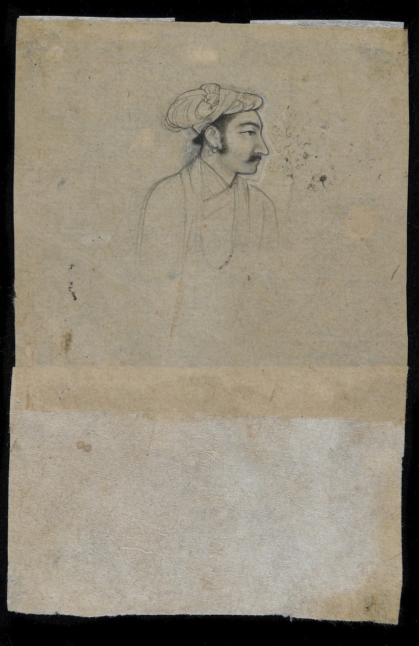 Sultan Khurram (Shah Jahan) (inkoust na papíře) od Indian School