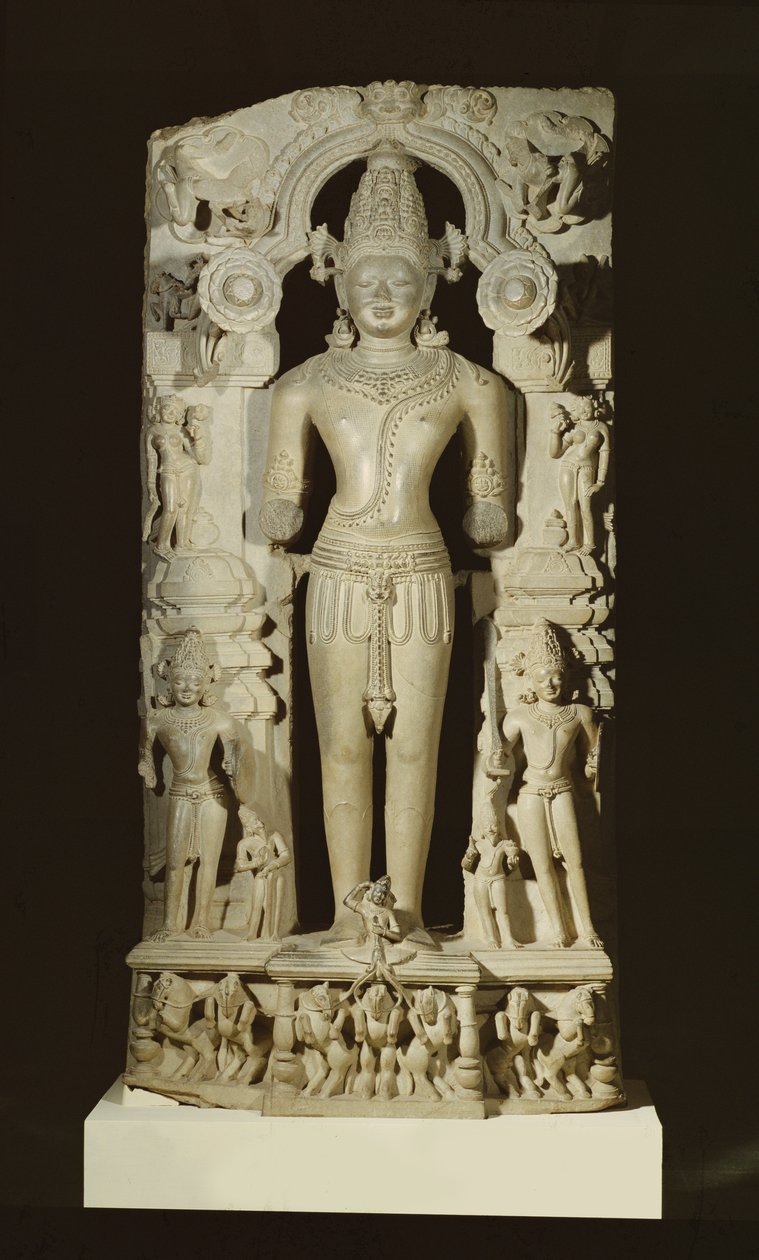 Surya, ze Slunečního chrámu v Konaraku, Orissa, dynastie Východní Ganga (vápenec) od Indian School