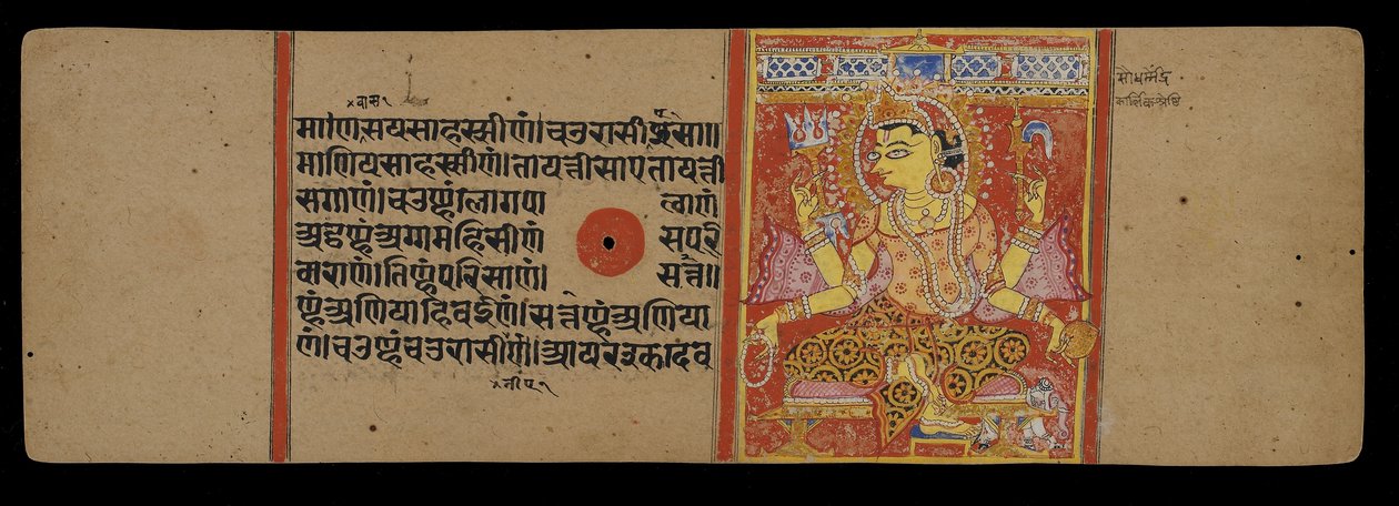 Bůh Indra na trůnu, 1411 od Indian School