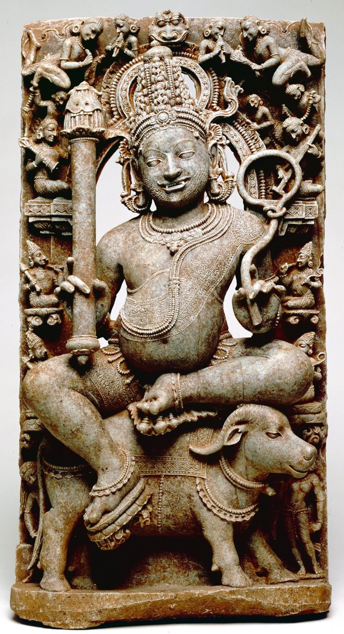 Yama, z Bhubaneswar, Uríša, 1100 našeho letopočtu (břidlice) od Indian School