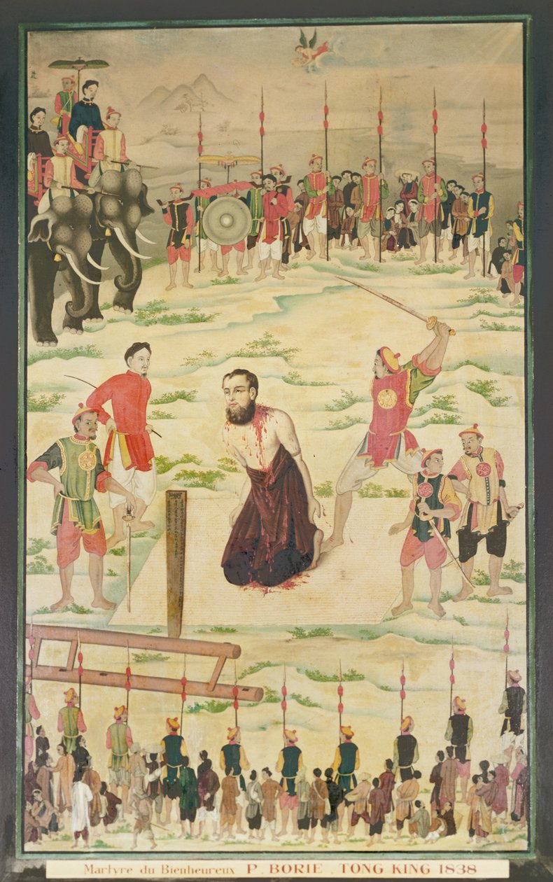 Jezuitský mučedník v Tonkin, Čína, 1838 od Indo Chinese School