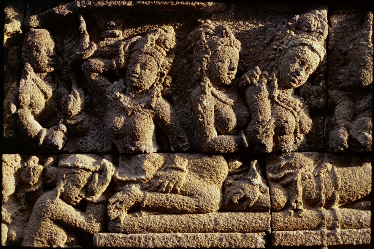 Detail exteriéru, vulkanický kámen AD 778-850 od Indonesian
