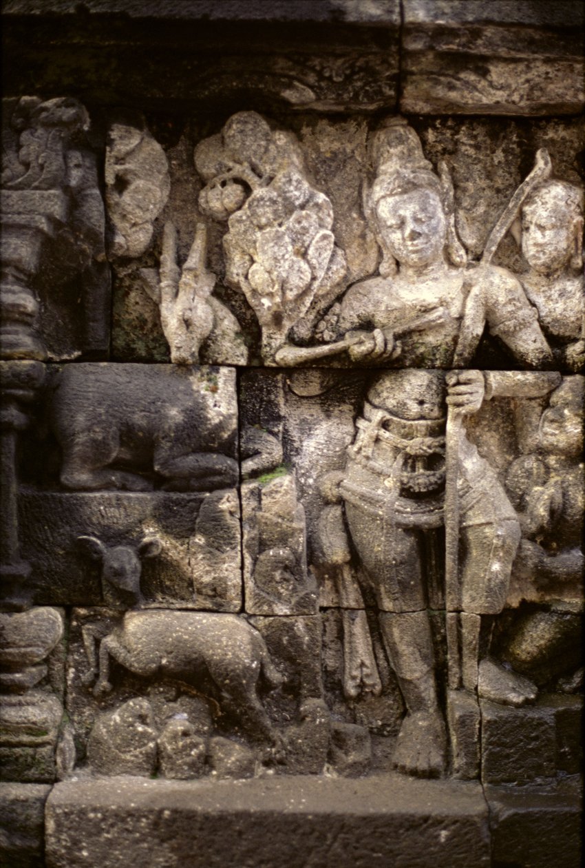 Detail exteriéru, vulkanický kámen AD 778-850 od Indonesian