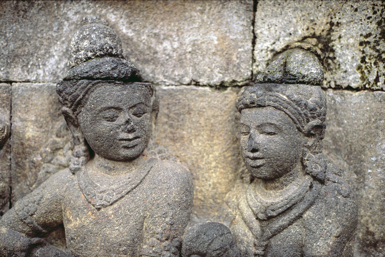 Detail exteriéru, vulkanický kámen AD 778-850 od Indonesian
