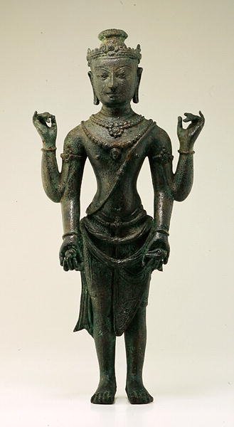 Postava Višnua z Jávy (bronz) od Indonesian School