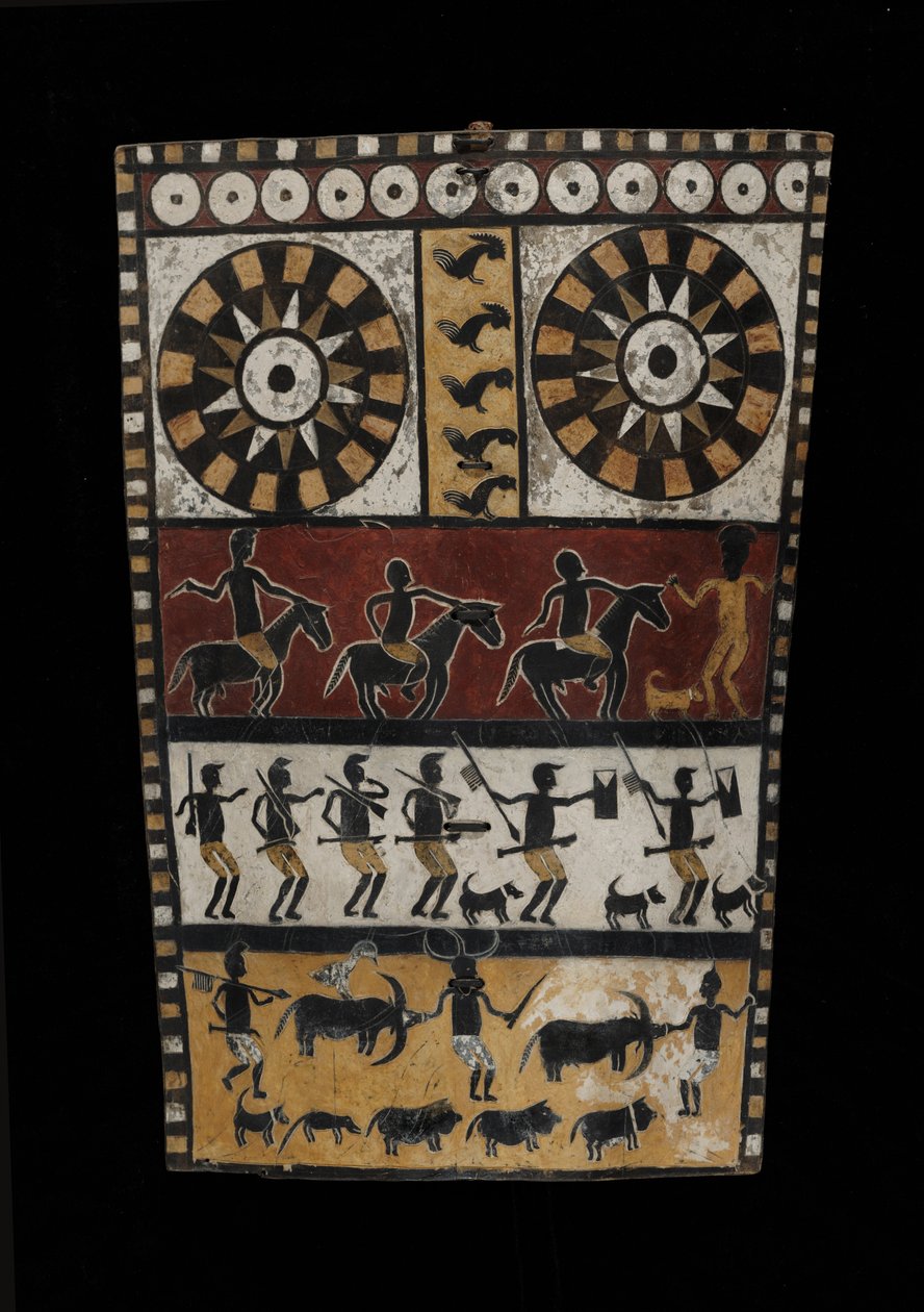 Štít (balulang), konec 19. století (buvolí kůže, pigment a dřevo) od Indonesian School