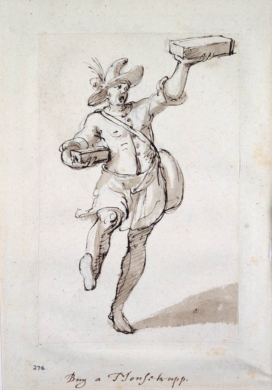 Výkřik pastí na myši (pero a inkoust na papíře) od Inigo Jones