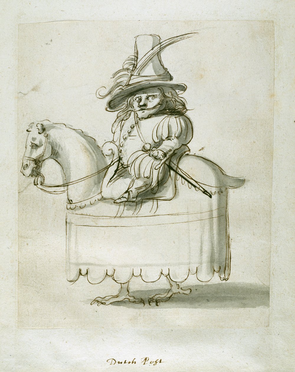 Holandská stránka (pero a inkoust na papíře) od Inigo Jones