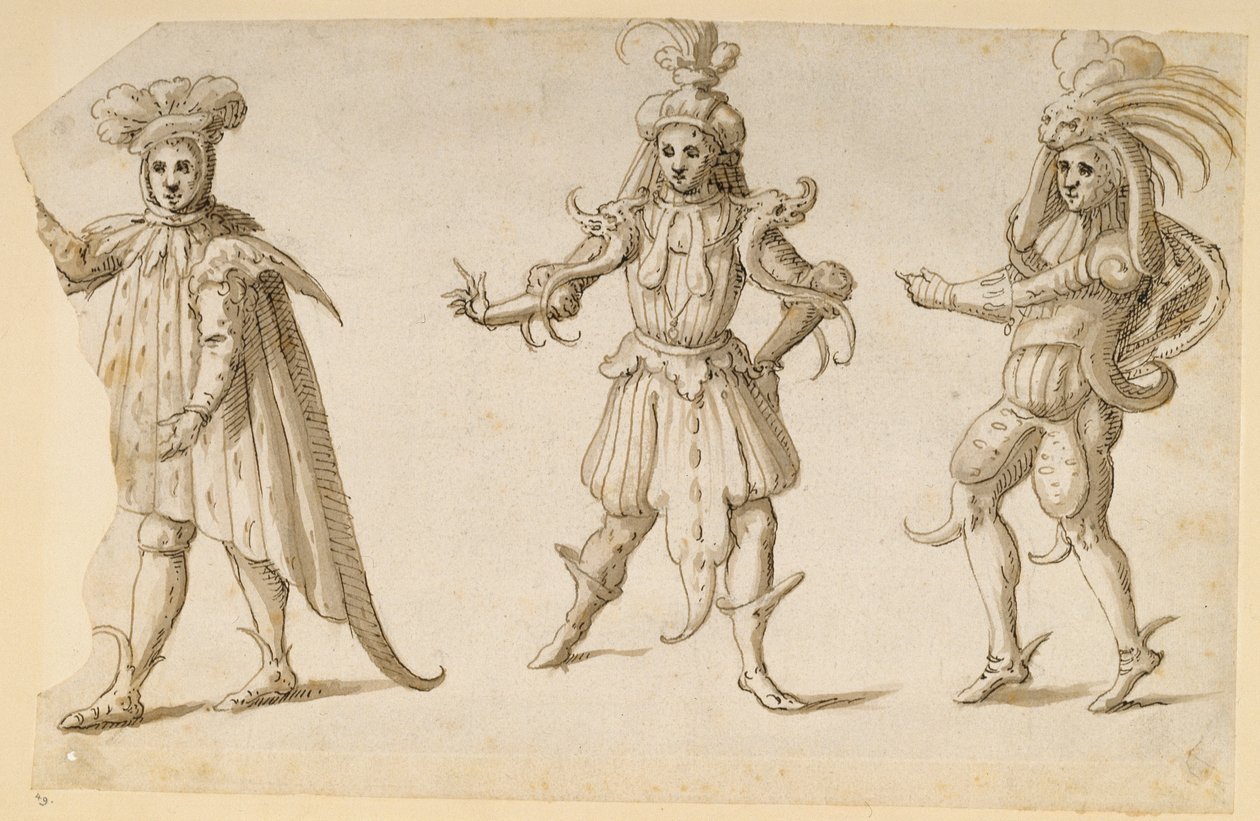 Three Days, c1611 (pero a inkoust na papíře) od Inigo Jones